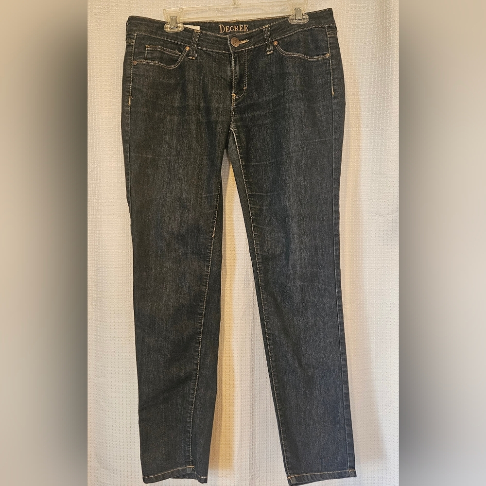 Decree Super Skinny Jeans Womens Size 13 Mid Rise Dark Wash Denim Juniors
